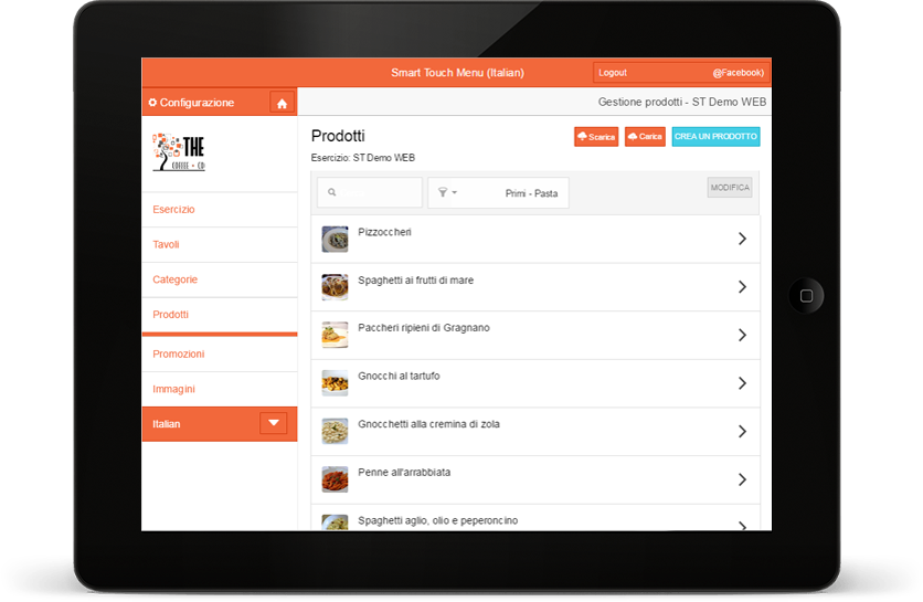Tablet Smart touch menu img